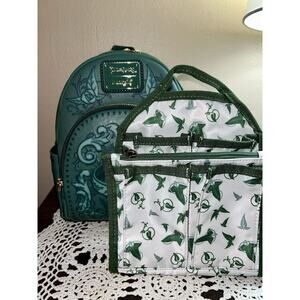 LOUNGEFLY LORD OF THE RINGS TOOLED GREEN MINI BACKPACK~ WITH TAGS~ BRAND NEW~